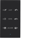 HAGER - Painike KNX TS Sensor - 3-os lisät. op. lasi mus