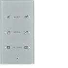HAGER - Painike KNX TS Sensor - 3-os lisät. op. lasi alu