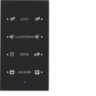 HAGER - Painike KNX TS Sensor - 4-os lisät. op. lasi mus