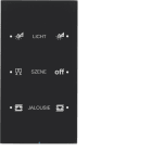 HAGER - Painike KNX R.3 - 3-os. lisät. op. lasi mus
