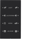 HAGER - Painike KNX R.3 - 4-os. lisät. op. lasi mus