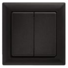 ELTAKO - Painike langaton 1+2os.+kehys - FT55-sz Enocean,musta,tarra