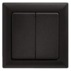 ELTAKO - Painike langaton 1+2os.+kehys - FT55-sz Enocean,musta,tarra