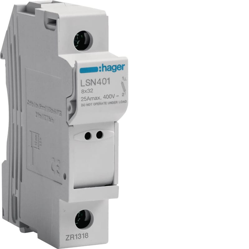 HAGER - Putkisulakealusta - LSN401 1N 25A 8x31 1M