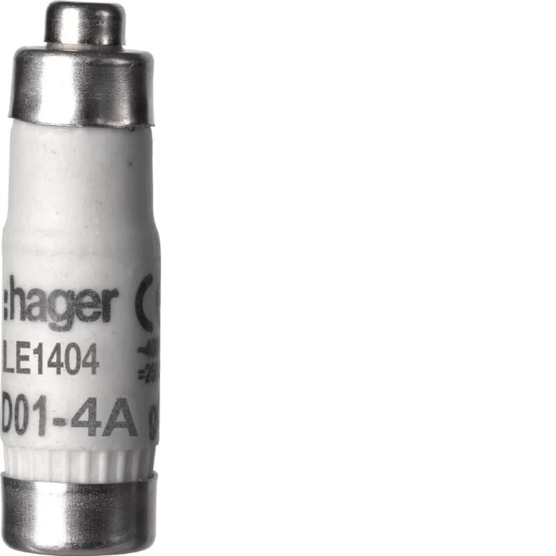 HAGER - Tulppasulake - LE1404 D01/E14 gG 4A 400V