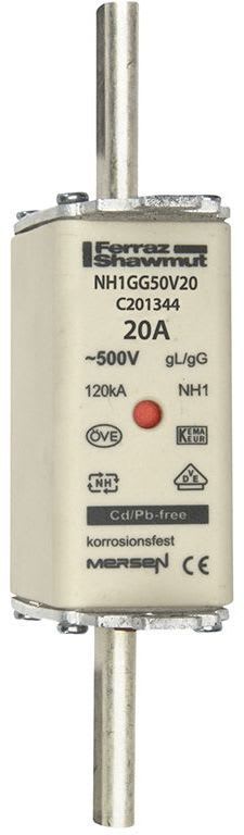 MERSEN - Kahvasulake FS 500 V gG/gL - 1B137 / 1-20 A
