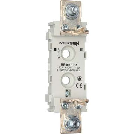 MERSEN - Varokealusta 1-nap DIN-kisko - FS 00-160A/690V P/P M8