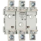 MERSEN - Varokealusta 3-nap DIN-kisko - FS 00-160A/690V P/P M8