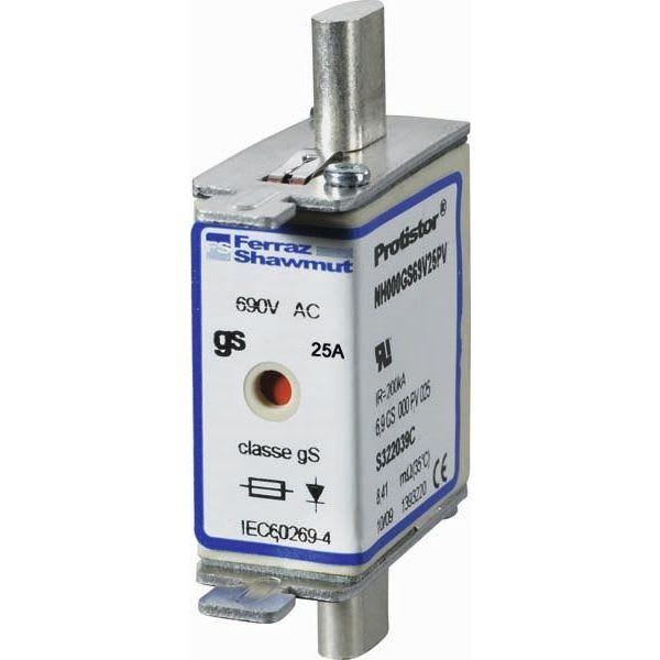 MERSEN - Kahvasulake 690V gS 000-25A - NH000GS69V25PV