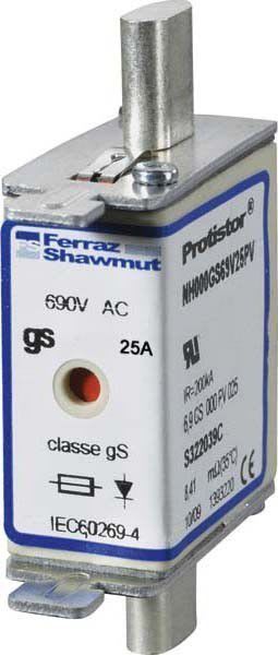 MERSEN - Kahvasulake 690V gS 000-63A - NH000GS69V63PV