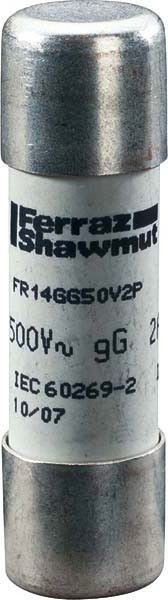 MERSEN - Keraaminen putkisulake 14x51mm - 14X51 LAUK.NASTA GG 500V 25A