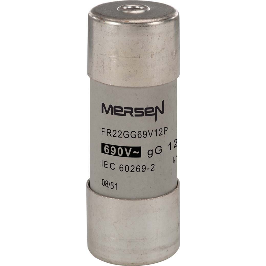 MERSEN - Keraaminen putkisulake 22x58mm - 22X58 LAUK.NASTA GG 690V 12A