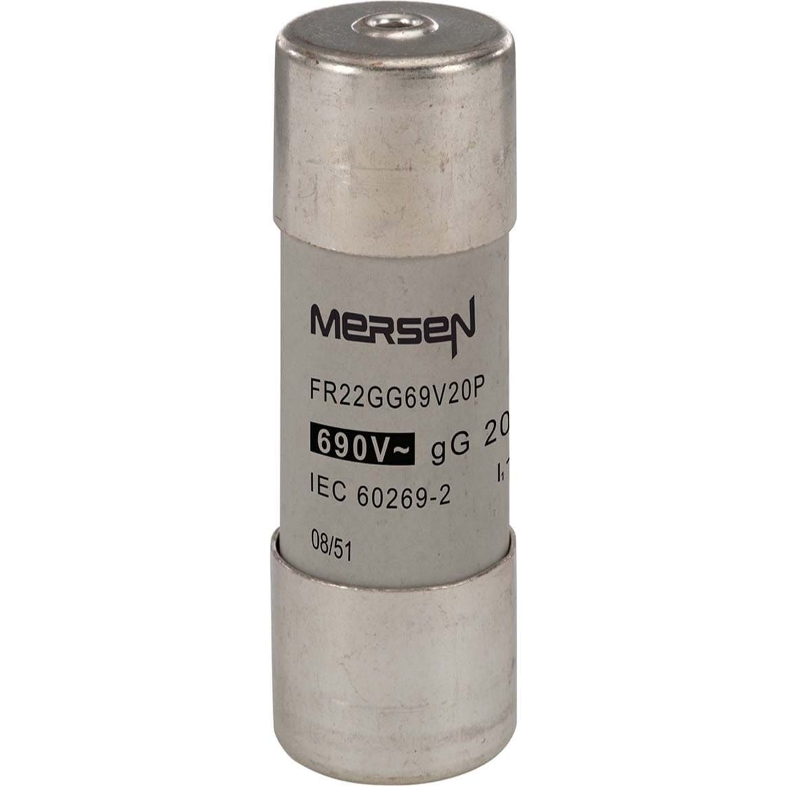 MERSEN - Keraaminen putkisulake 22x58mm - 22X58 LAUK.NASTA GG 690V 20A