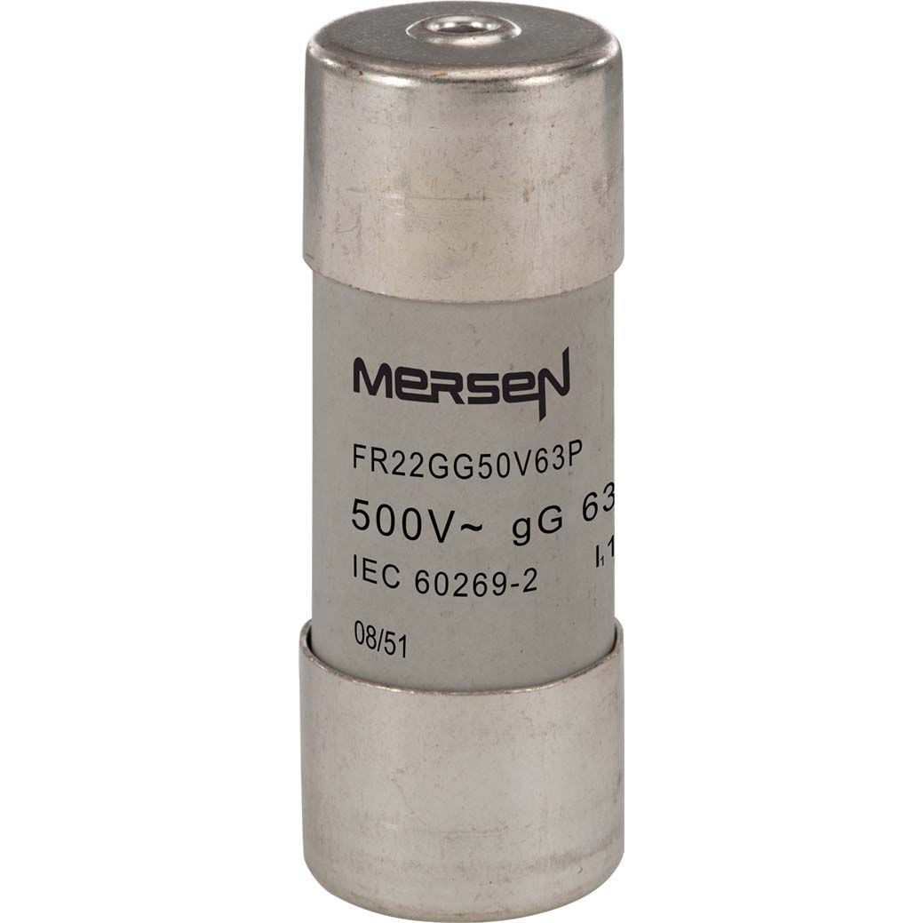 MERSEN - Keraaminen putkisulake 22x58mm - 22X58 LAUK.NASTA GG 500V 63A
