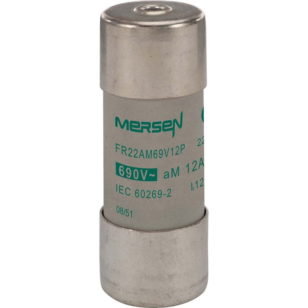MERSEN - Keraaminen putkisulake 22x58mm - 22X58 LAUK.NASTA AM 690V 12A