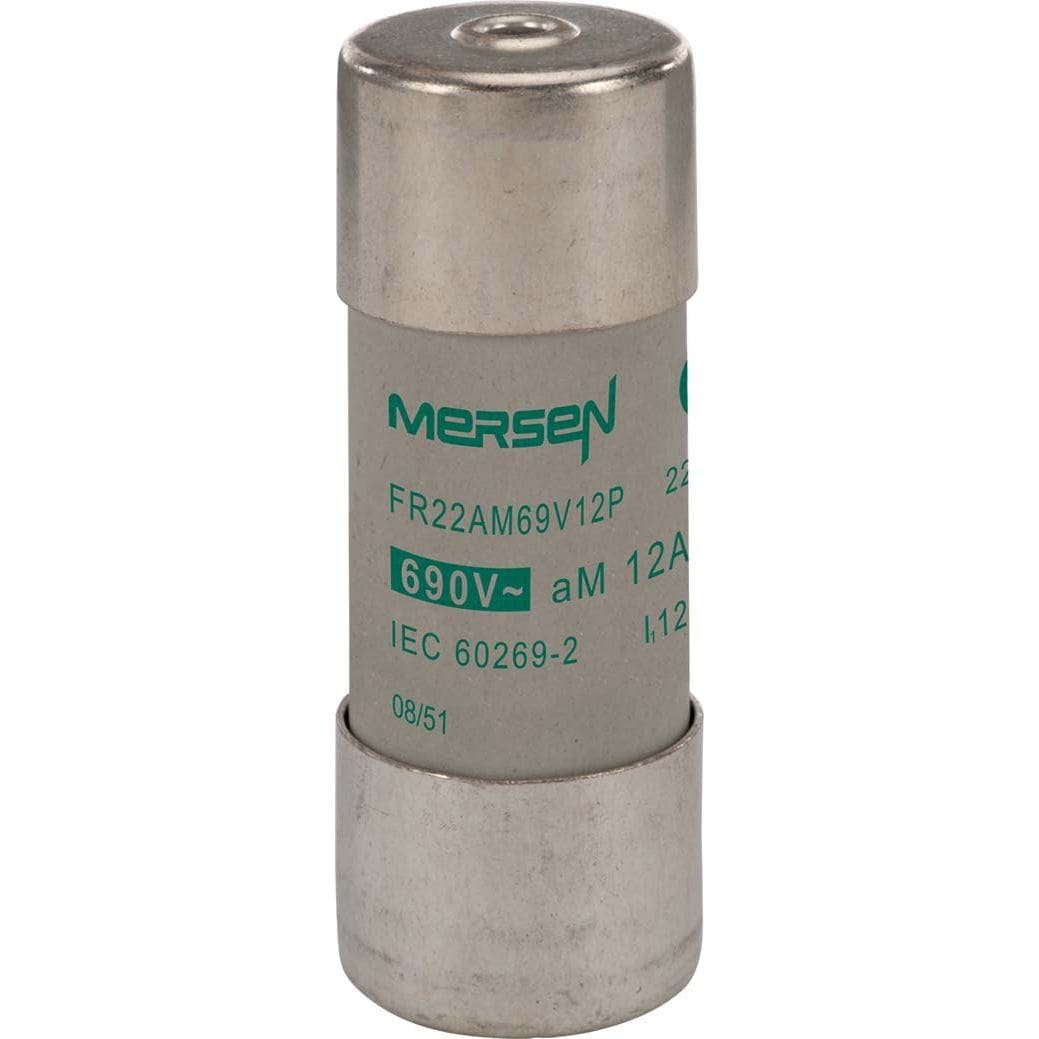 MERSEN - Keraaminen putkisulake 22x58mm - 22X58 LAUK.NASTA AM 690V 12A