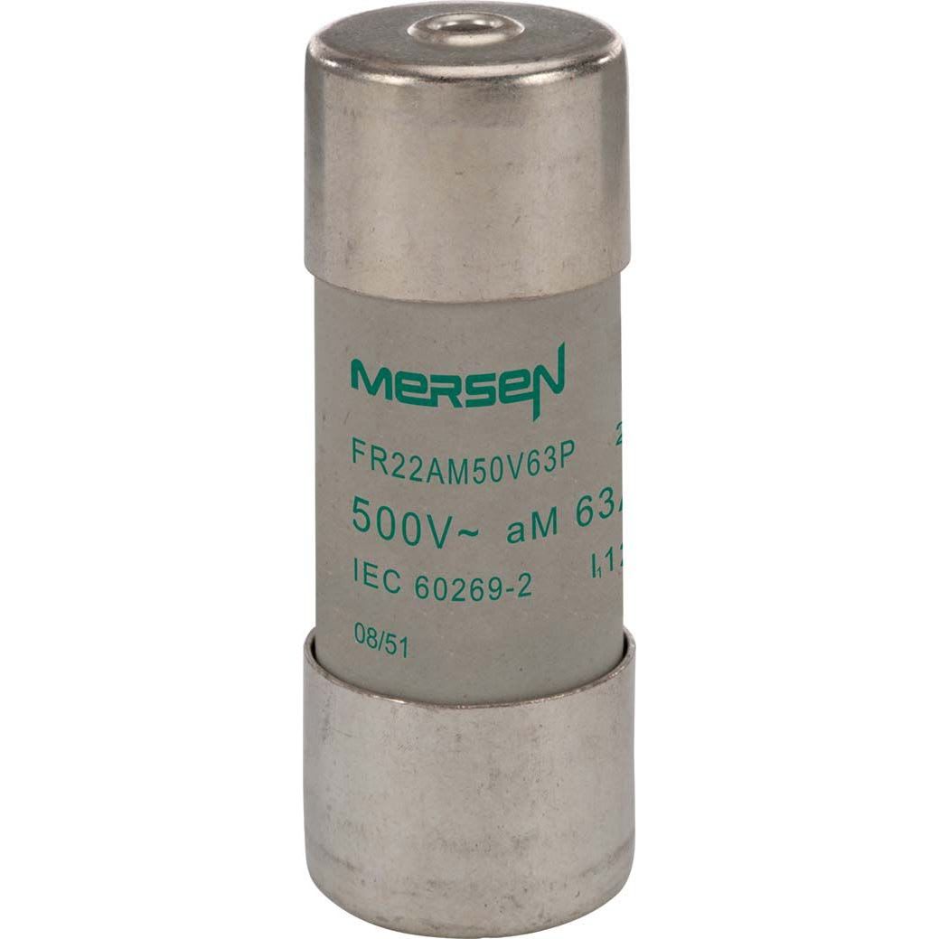 MERSEN - Keraaminen putkisulake 22x58mm - 22X58 LAUK.NASTA AM 500V 63A