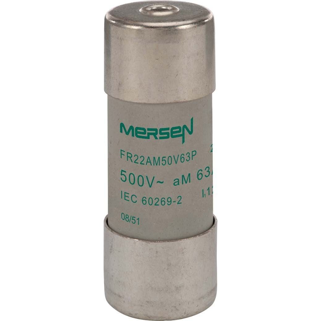 MERSEN - Keraaminen putkisulake 22x58mm - 22X58 LAUK.NASTA AM 500V 63A