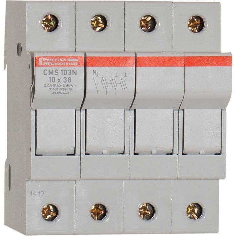 MERSEN - Varokealusta 10x38mm - CMS103 690V-32A 3NAP+N