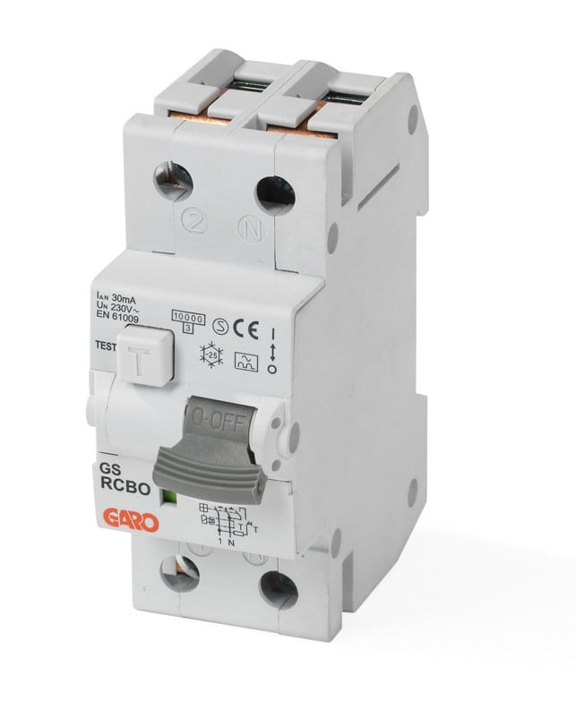 GARO - Vikavirtasuojakytkin - RCBO GS C10A 2P 2x10A/C/30mA/A