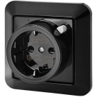 GEWISS - Vikavirtapistorasia - GW95522N IP21 musta