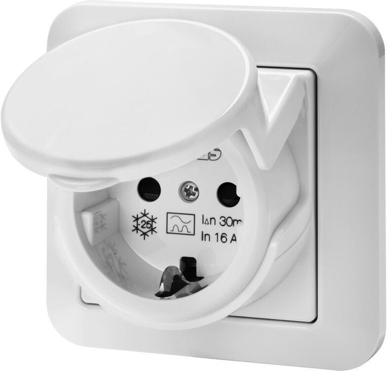 GEWISS - Vikavirtapistorasia uppo 1-os - GW95524 IP44 valk