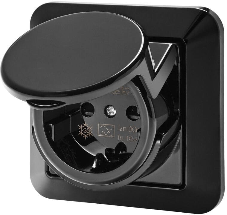 GEWISS - Vikavirtapistorasia - GW95524N IP44 musta