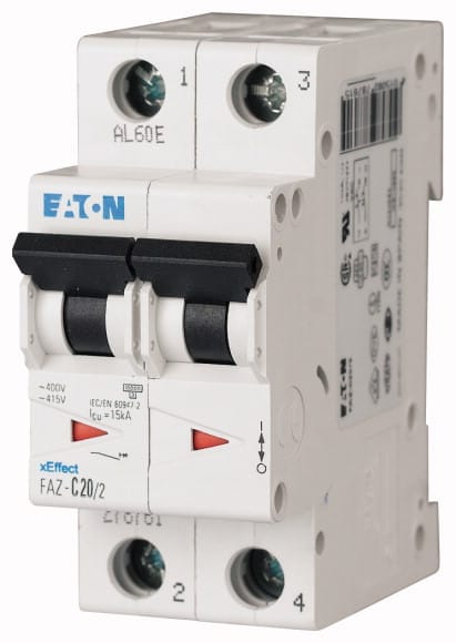 EATON - Johdonsuojakatkaisija 10A 15kA - FAZ-D10/2