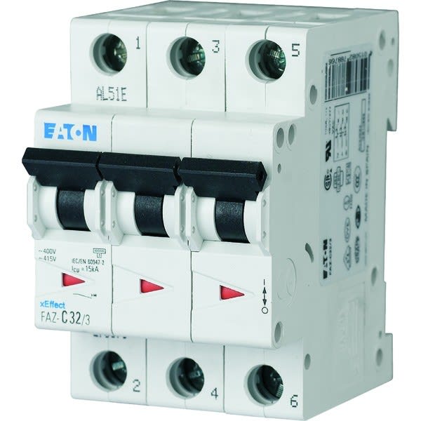 EATON - Johdonsuojakatkaisija 6A 15kA - FAZ-D6/3