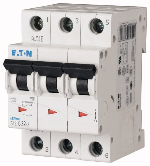 EATON - Johdonsuojakatkaisija 50A 15kA - FAZ-D50/3