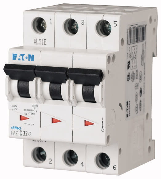 EATON - Johdonsuojakatkaisija 63A 15kA - FAZ-D63/3