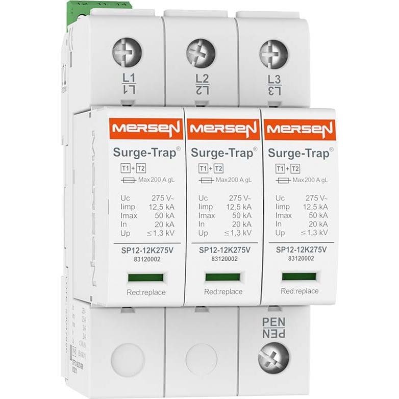 MERSEN - Ylijännitesuoja kiinteistö - 3P Type12 SPD275V Iimp12,5kARI