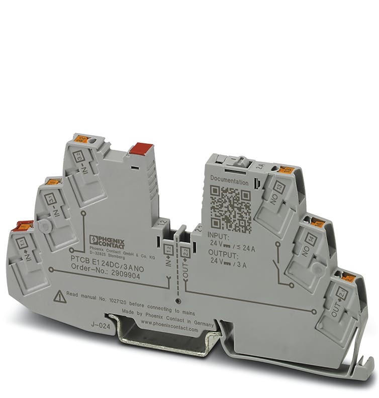 PHOENIX CONTACT - Elektroninen ylivirtasuoja - 2909904 PTCB E1 24DC/3A NO