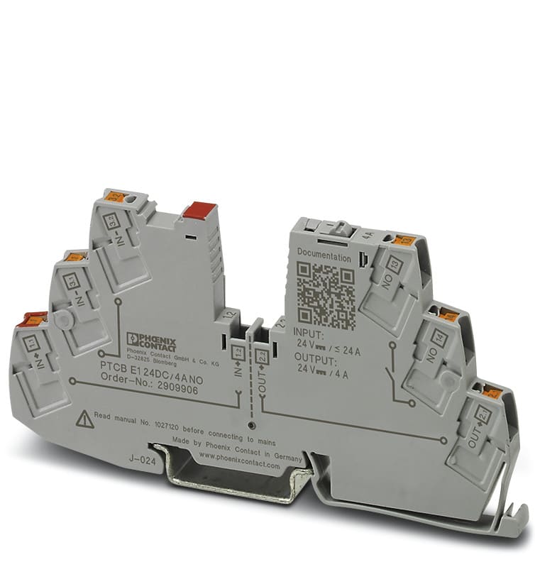 PHOENIX CONTACT - Elektroninen ylivirtasuoja - 2909906 PTCB E1 24DC/4A NO