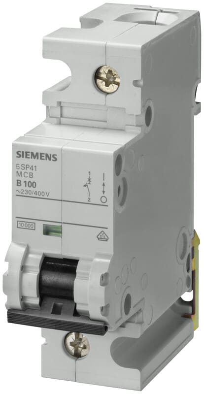 SIEMENS - Johdonsuojakatkaisija - 5SP5191-7CC 100A 1-nap C 10kA DC
