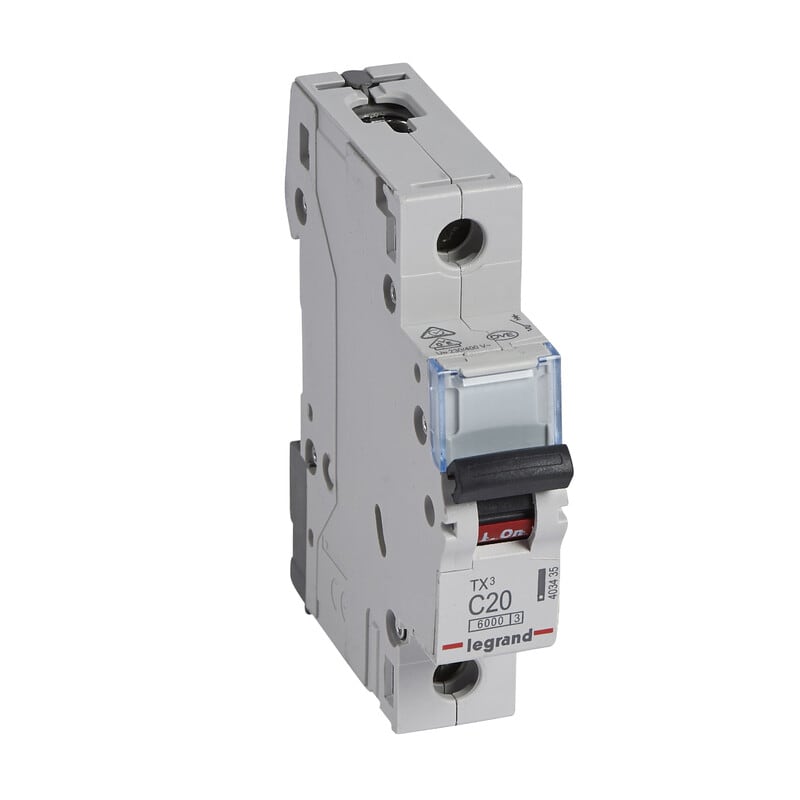 LEGRAND - Johdonsuojakatkaisija 20A 6kA - JSK, 1-nap. C20, 6kA