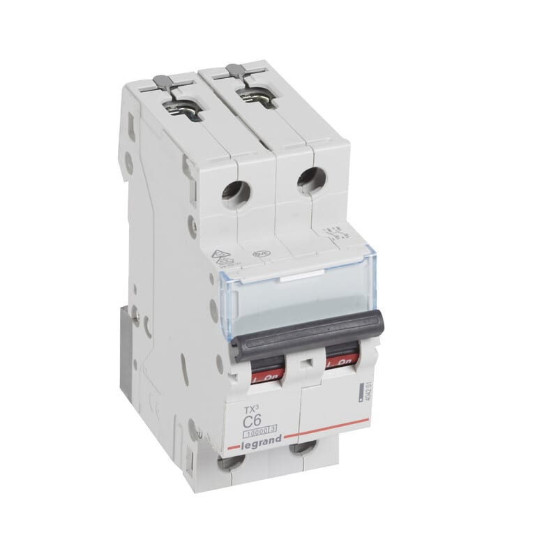 LEGRAND - Johdonsuojakatkaisija 6A 10kA - JSK, 2-nap. C6, 10kA