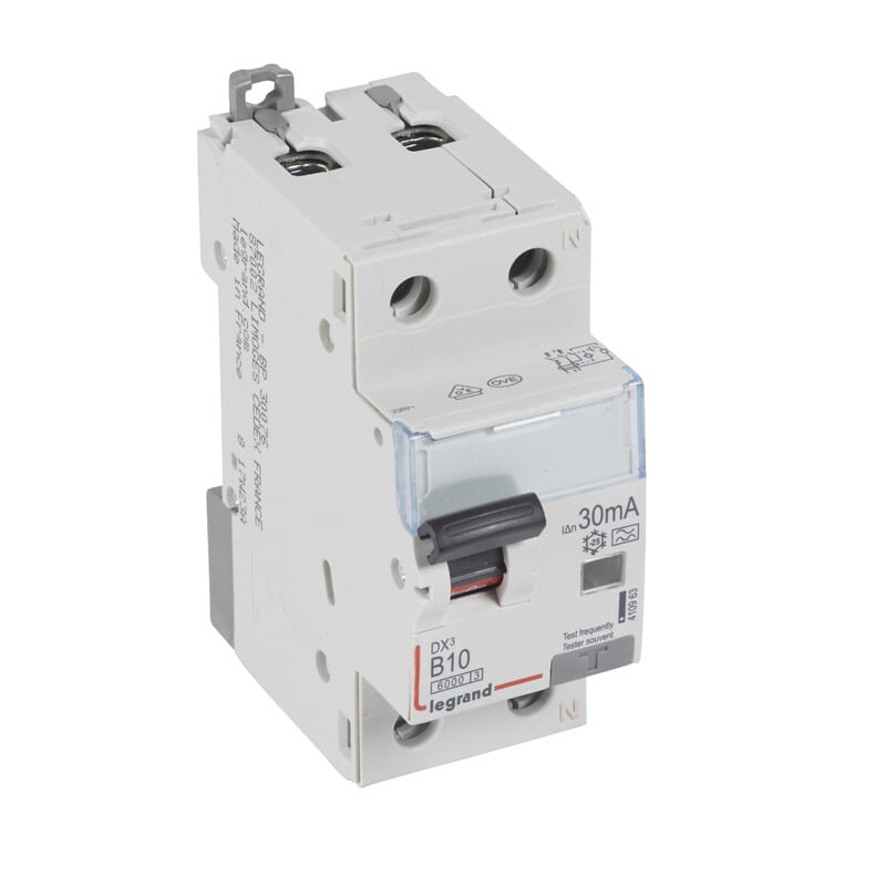 LEGRAND - Vikavirtajohdonsuojakatkaisija - VVJS, 1L+N, B10, 6kA, 30mA, A