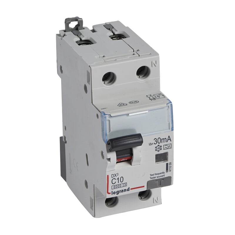 LEGRAND - Vikavirtajohdonsuojakatkaisija - VVJS, 1L+N C10, 30mA, A