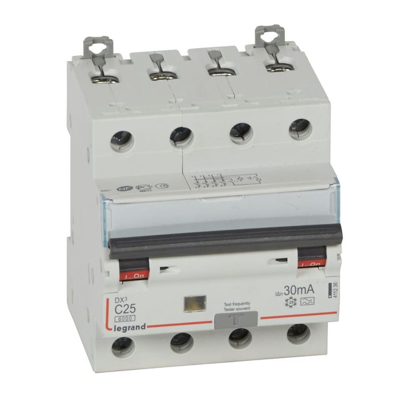 LEGRAND - Vikavirtajohdonsuojakatkaisija - VVJS, 4-nap. C25, 6kA, 30mA, A