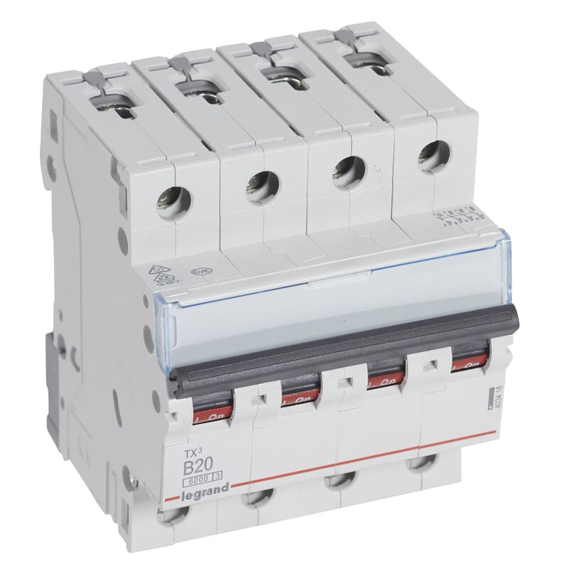 LEGRAND - Johdonsuojakatkaisija - JSK, 4-nap. B20, 6kA