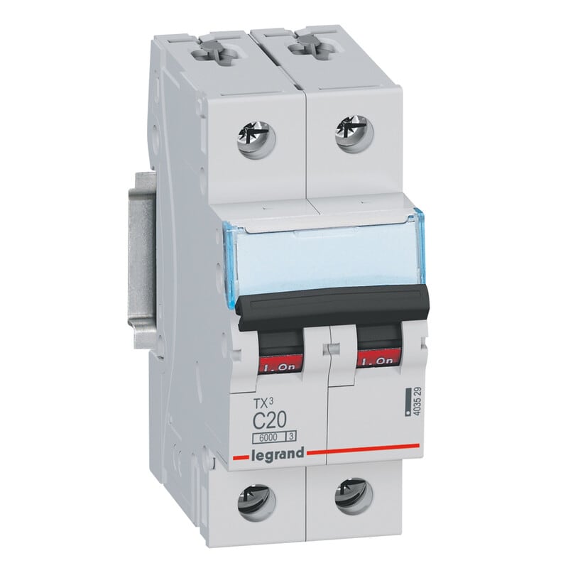 Legrand Danmark A/S - Johdonsuojakatkaisija - JSK, 2-nap. C20, 6kA
