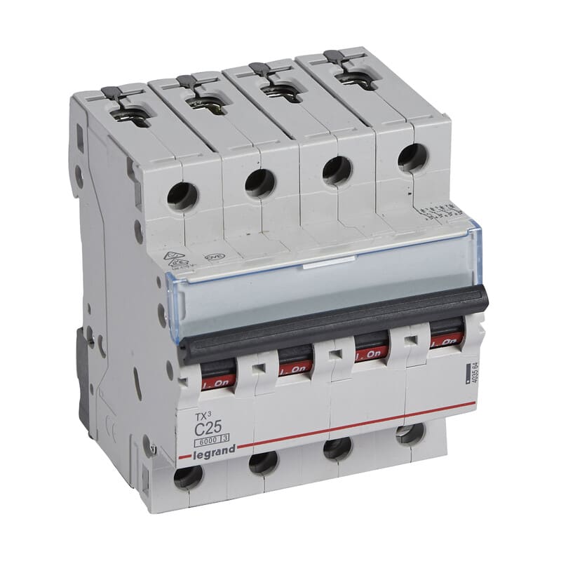 LEGRAND - Johdonsuojakatkaisija - JSK, 4-nap. C25, 6kA