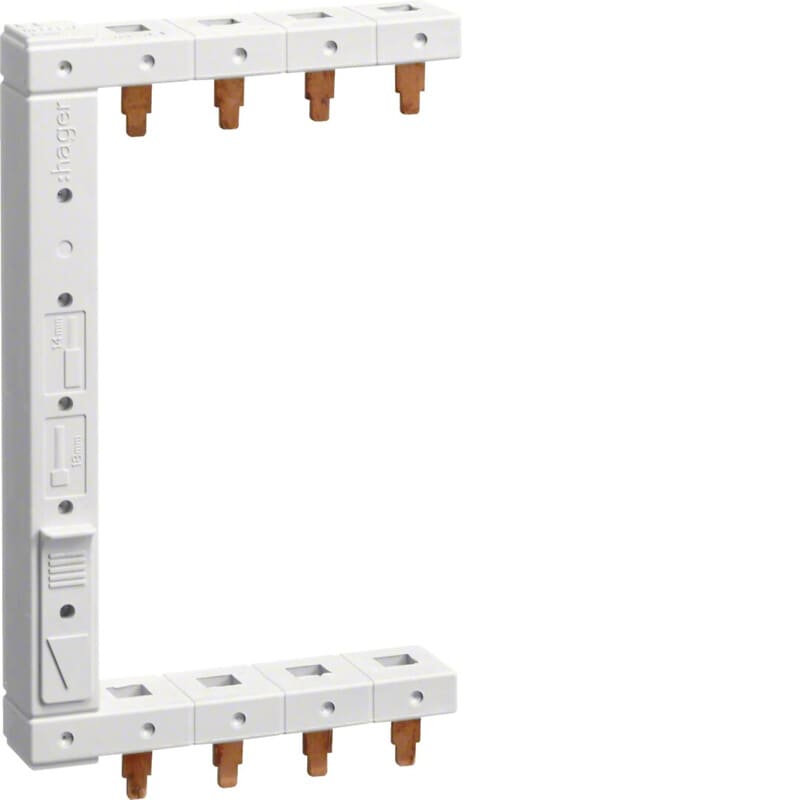 HAGER - Virtakisko - KCF663L 4N 2-riv. 125mm vas.