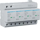 HAGER - Ylijännitesuoja kiinteistö - SPA801 4N T1+T2 1.5kV 100kA hl