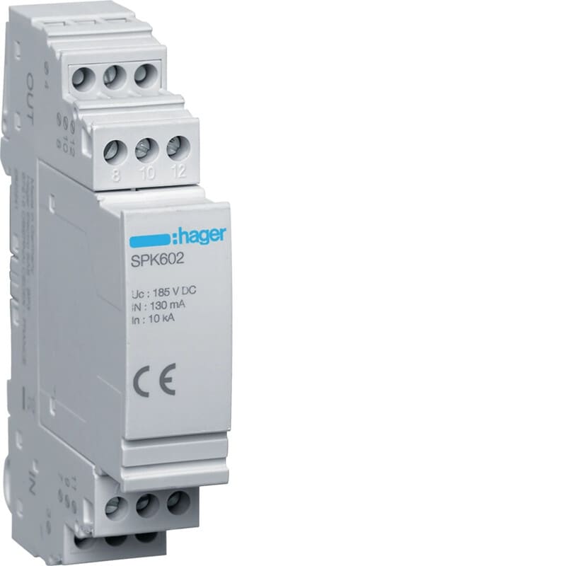 HAGER - Ylijännitesuoja tiedonsiirto - SPK602 DSL/ADSL/ADSL2+/ISDN