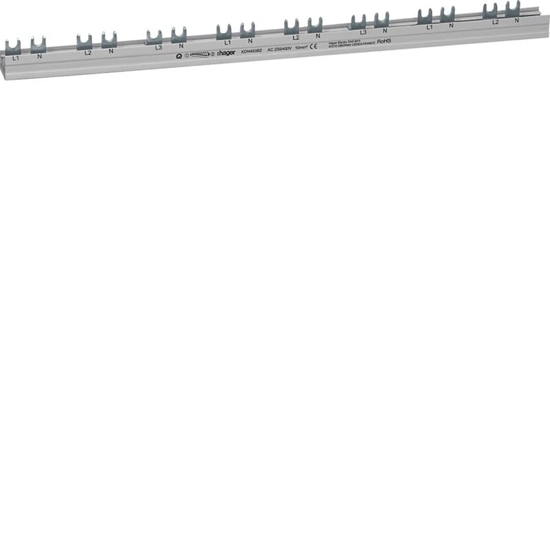 HAGER - Virtakisko - KDN463BZ 3L+N 10mm2 ARFxxx 24M