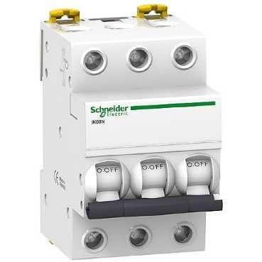 SCHNEIDER ELECTRIC - iK60N johdonsuojak 3P B 20A 6k - A9K23320 kiinteistö