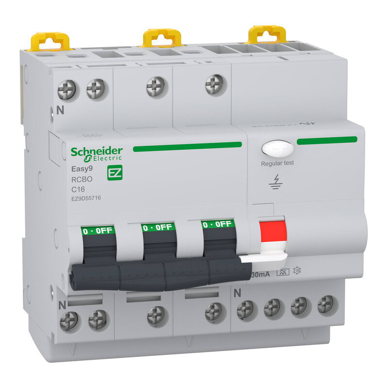 SCHNEIDER ELECTRIC - Vikavirtajohdonsuojakatkaisija - Easy9 RCBO 4C16 30mA