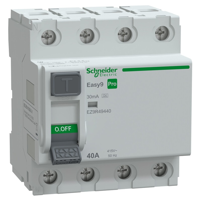 SCHNEIDER ELECTRIC - Vikavirtasuojakytkin - Easy9 RCCB 4P 40A 30mA A